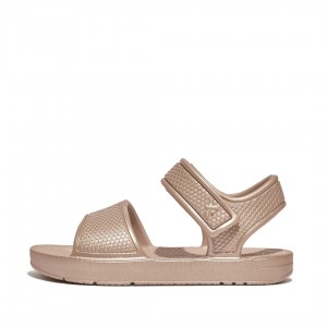 Kids' Fitflop Iqushion Eva Back-Strap Sandals Gold | ZA-06IWOELKR