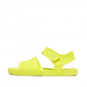 Kids' Fitflop Iqushion Rubber Back-Strap Sandals Yellow | ZA-72JYQDKXF