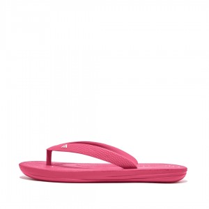 Kids' Fitflop Iqushion Rubber Flip Flops Red | ZA-17YVIHCKN