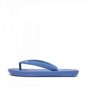 Kids' Fitflop Iqushion Rubber Flip Flops Blue | ZA-25XLAICQB