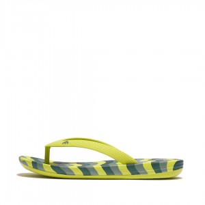 Kids' Fitflop Iqushion Rubber Tpu Flip Flops Light Green | ZA-23MXBHUKA