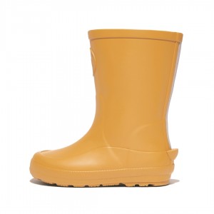 Kids' Fitflop Wonderwelly Natural Rubber Mix Rain Boots Yellow | ZA-93YZRVCQU