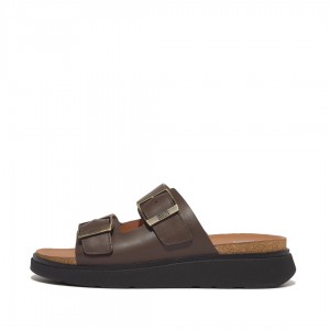 Men's Fitflop Gen-Ff Slides Brown | ZA-75JWGTZOX