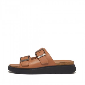 Men's Fitflop Gen-Ff Slides Light Brown | ZA-31EVQZSGD