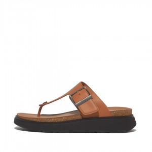 Men's Fitflop Gen-Ff Toe Thongs Brown | ZA-47KTPQARO