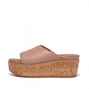 Women's Fitflop Eloise Cork Wrap Wedge Sandals Beige | ZA-47RVLOGZU