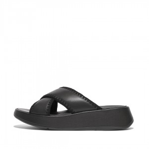 Women's Fitflop F-Mode Slides Slides Black | ZA-89NQIREAG