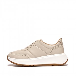 Women's Fitflop F-Mode Sneakers Beige | ZA-01SQAZGFV