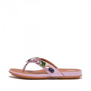 Women's Fitflop Gracie Flip Flops Pink | ZA-65HXZNCEW