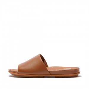 Women's Fitflop Gracie Slides Slides Brown | ZA-89NVPZRXB