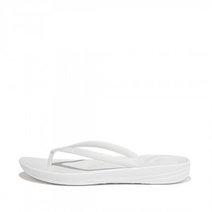 Women's Fitflop Iqushion Ergonomc Flip Flops White | ZA-68LBKWQJR