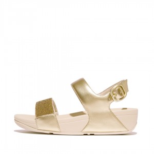 Women's Fitflop Lulu Microfibre Faux Leather (Pu) Back-Strap Sandals Gold | ZA-53UWCZIQA