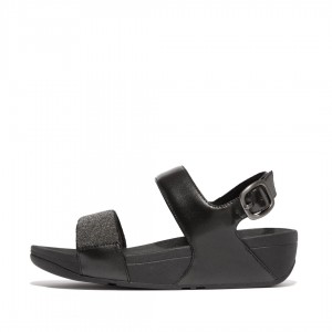 Women's Fitflop Lulu Microfibre Faux Leather (Pu) Back-Strap Sandals Black | ZA-80HMOYATJ