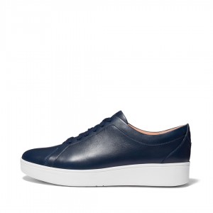 Women's Fitflop Rally Court Sneakers Navy | ZA-31ILZGBKV