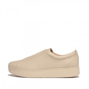 Women's Fitflop Rally Elastic Sneakers Beige | ZA-80IECKNOJ