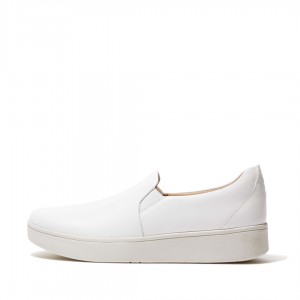 Women's Fitflop Rally Slip On Skate Sneakers White | ZA-94ENWDHUV