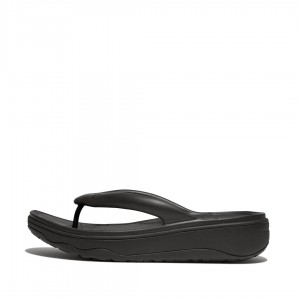 Women's Fitflop Relieff Eva Tpu Thongs Toe-Post Sandals Black | ZA-27QYKBRCT