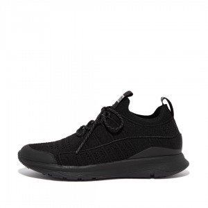 Women's Fitflop Vitamin Ffx Knit Sports Sneakers Black | ZA-48NRKMQAP