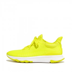 Women's Fitflop Vitamin Ffx Polyester Knit Lycra Tpu Sneakers Yellow | ZA-57UHXAOTK