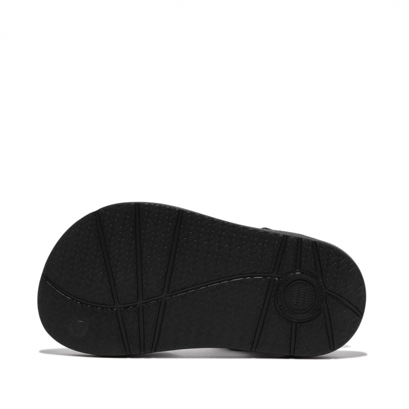 Kids' Fitflop Iqushion Eva Back-Strap Sandals Black | ZA-41VHQPKAT