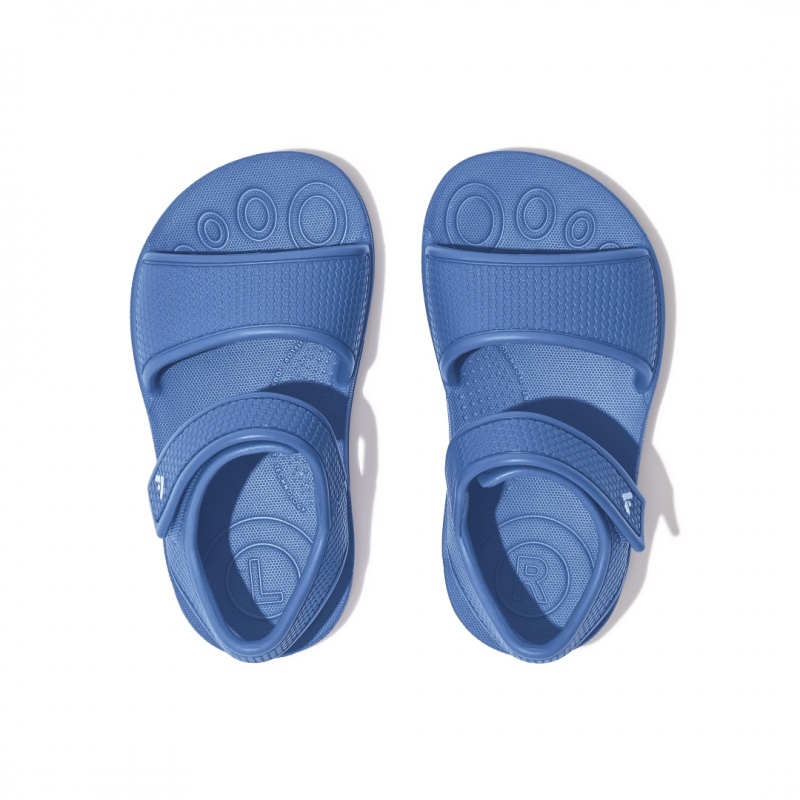 Kids' Fitflop Iqushion Eva Back-Strap Sandals Blue | ZA-80YIQGOZW