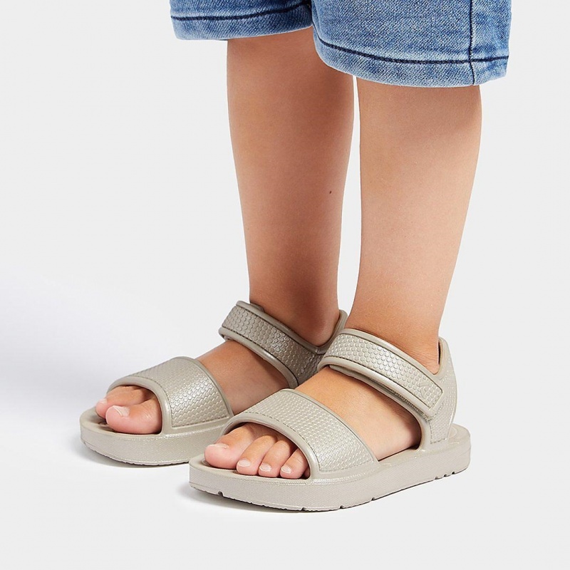 Kids' Fitflop Iqushion Eva Back-Strap Sandals Silver | ZA-83HYNDOVE