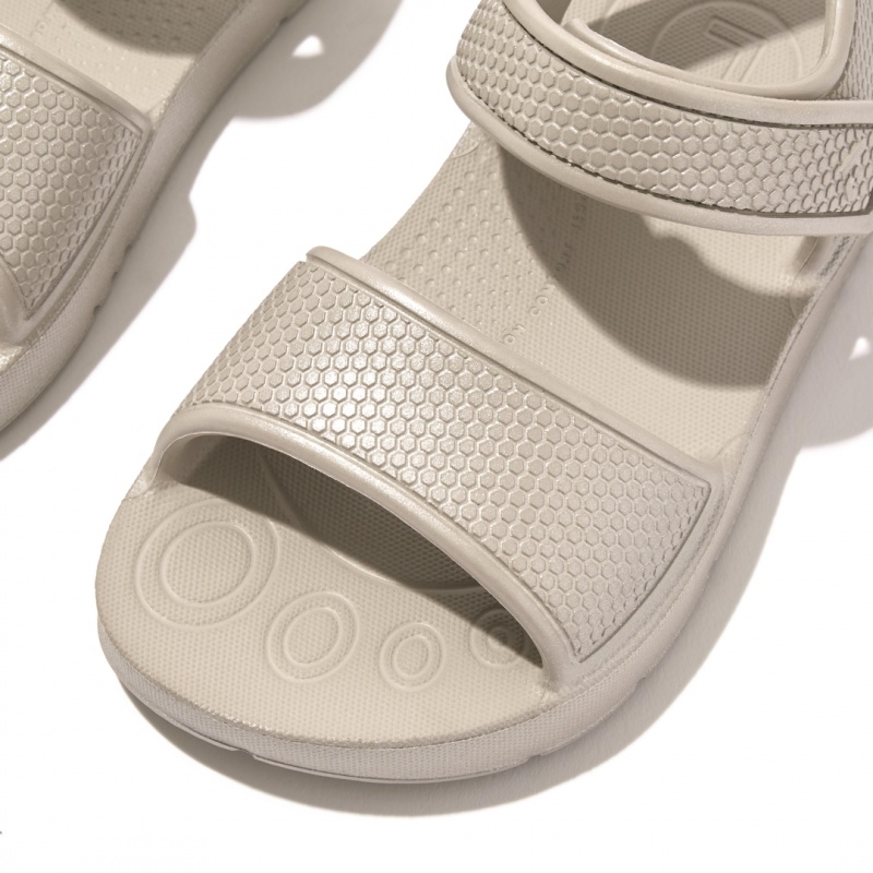 Kids' Fitflop Iqushion Eva Back-Strap Sandals Silver | ZA-83HYNDOVE