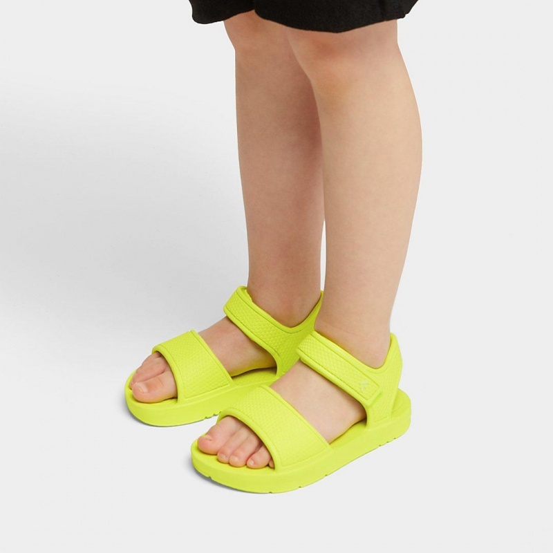 Kids' Fitflop Iqushion Eva Back-Strap Sandals Yellow | ZA-49ONFWRGY