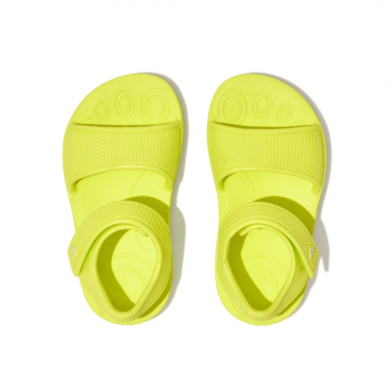 Kids' Fitflop Iqushion Eva Back-Strap Sandals Yellow | ZA-49ONFWRGY