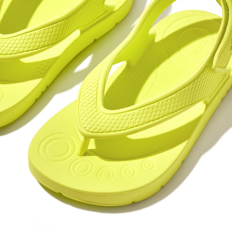 Kids' Fitflop Iqushion Eva Back Straps Flip Flops Yellow | ZA-07SVFGNZY