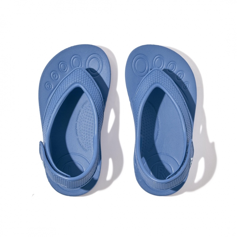 Kids' Fitflop Iqushion Eva Back Straps Flip Flops Blue | ZA-53MUNLJHX