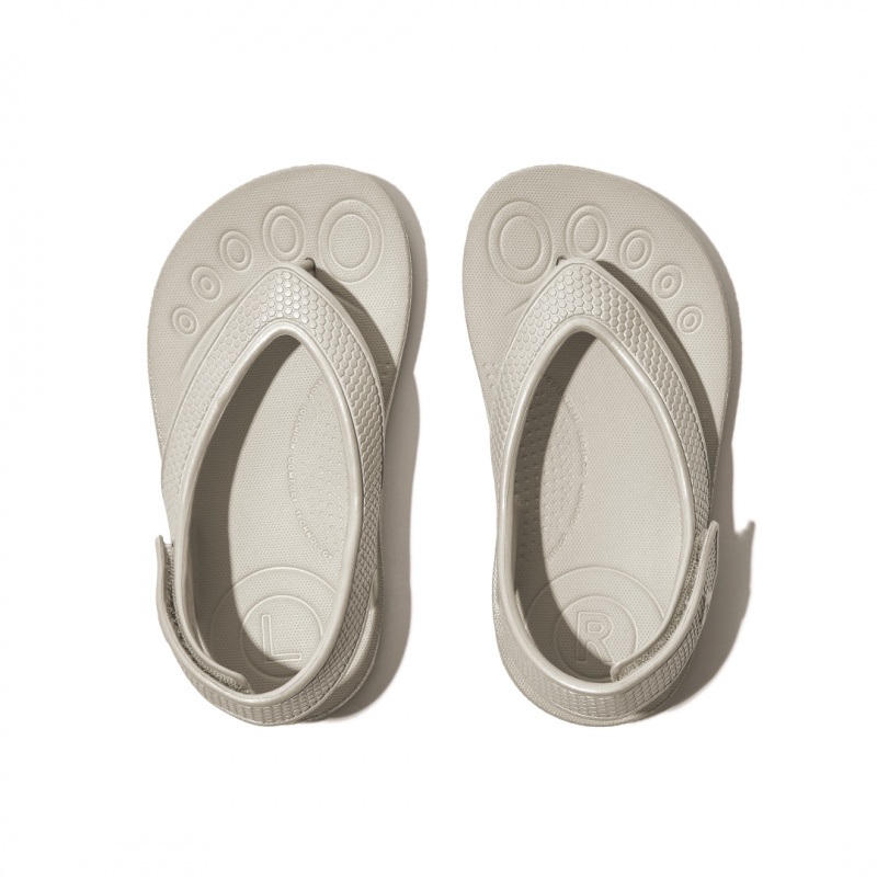 Kids' Fitflop Iqushion Eva Back Straps Flip Flops Silver | ZA-74MJTHELD