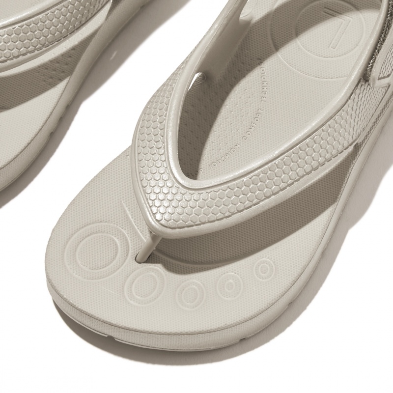 Kids' Fitflop Iqushion Eva Back Straps Flip Flops Silver | ZA-74MJTHELD