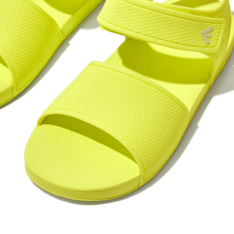 Kids' Fitflop Iqushion Rubber Back-Strap Sandals Yellow | ZA-72JYQDKXF