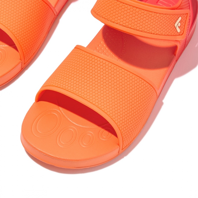 Kids' Fitflop Iqushion Rubber Back-Strap Sandals Red | ZA-04GLVWRIO