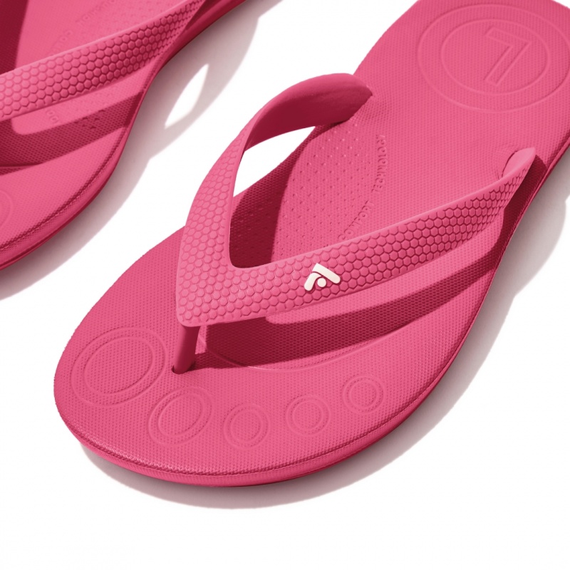 Kids' Fitflop Iqushion Rubber Flip Flops Red | ZA-17YVIHCKN