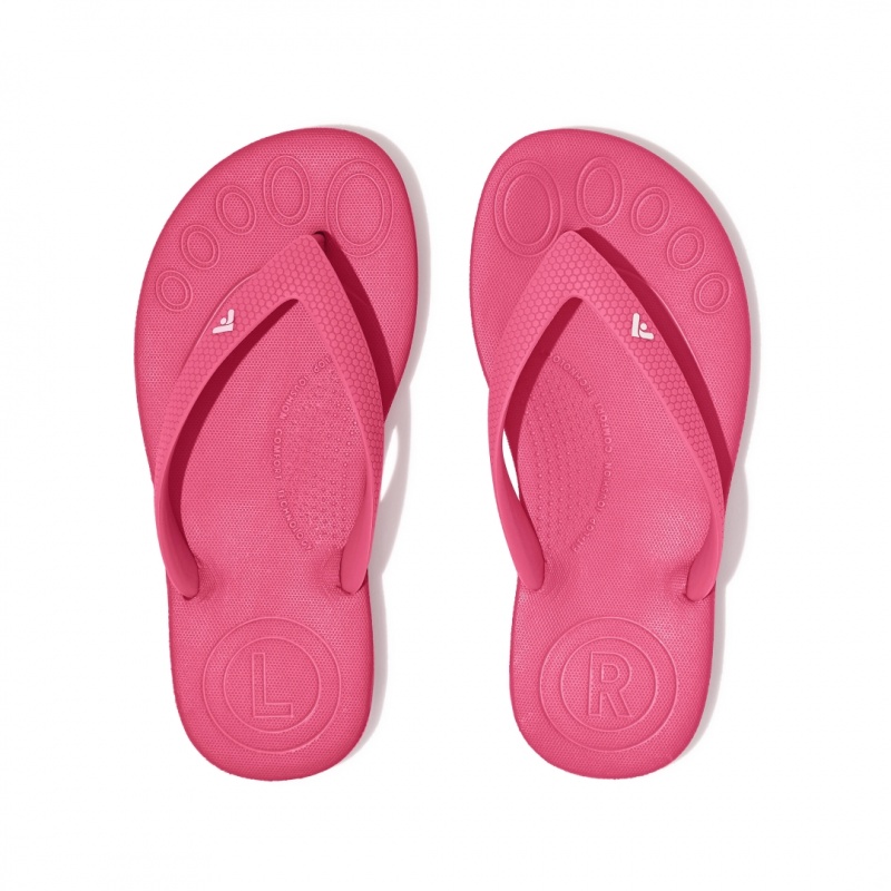 Kids' Fitflop Iqushion Rubber Flip Flops Red | ZA-17YVIHCKN