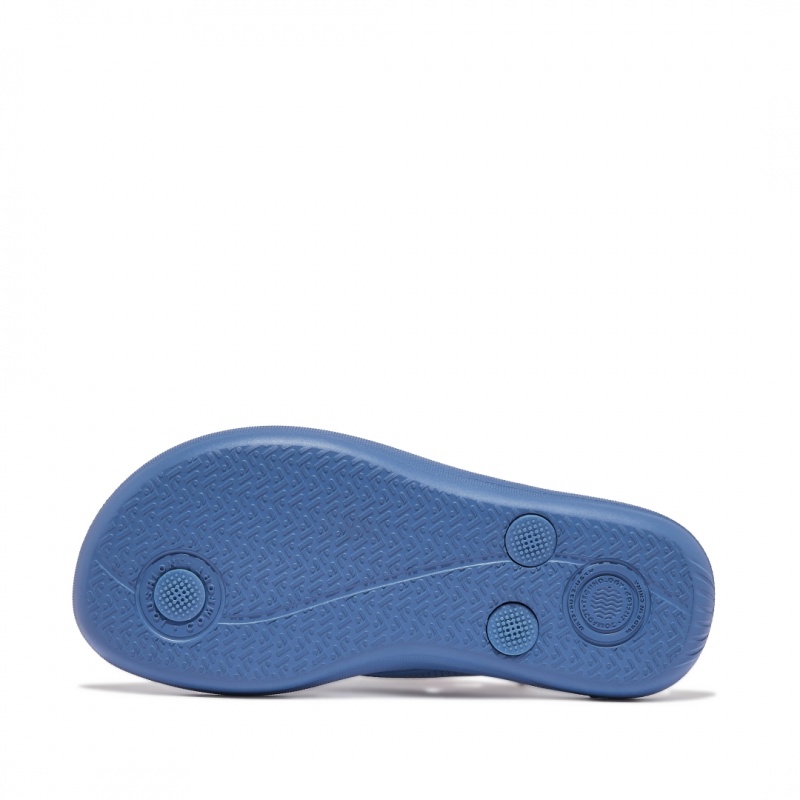 Kids' Fitflop Iqushion Rubber Flip Flops Blue | ZA-25XLAICQB