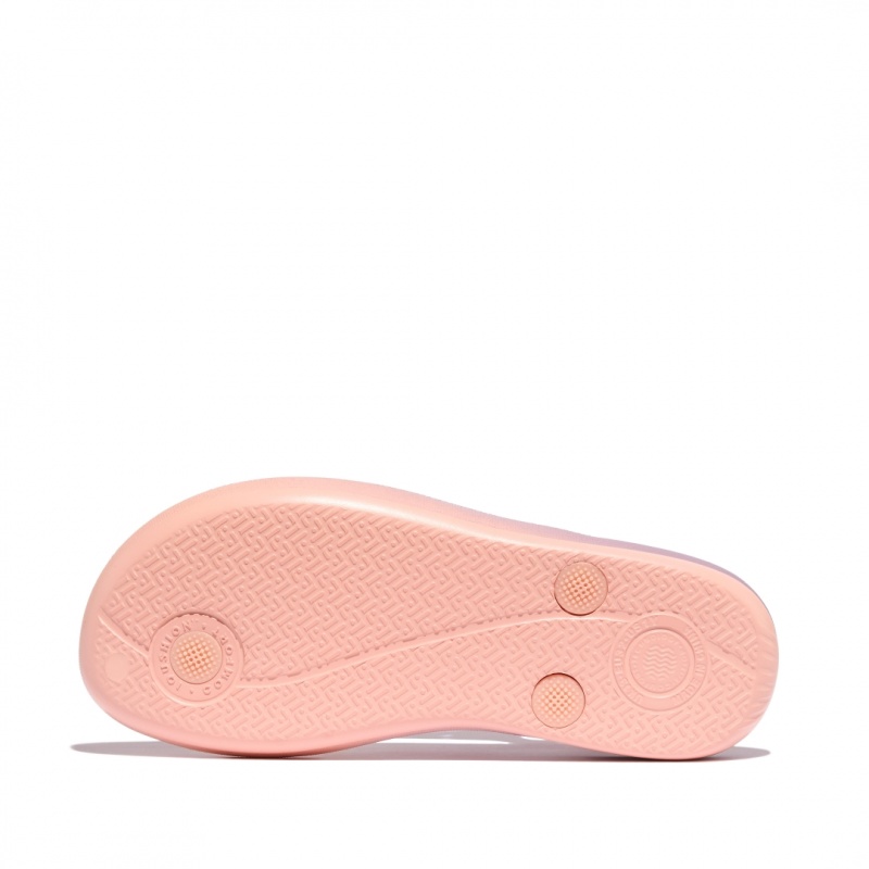 Kids' Fitflop Iqushion Rubber Flip Flops Pink | ZA-14ZVBHXLO