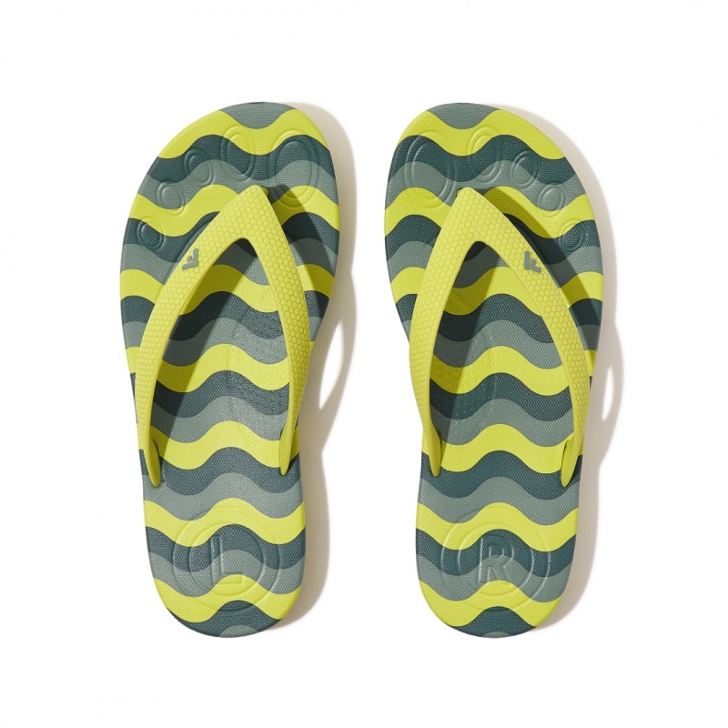 Kids' Fitflop Iqushion Rubber Tpu Flip Flops Light Green | ZA-23MXBHUKA