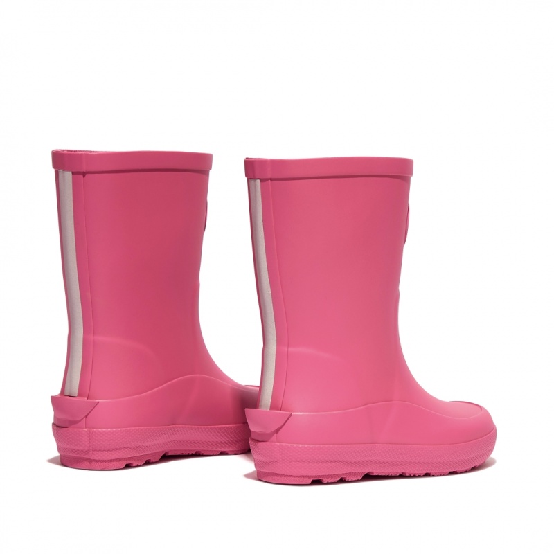 Kids' Fitflop Wonderwelly Natural Rubber Mix Rain Boots Pink | ZA-19KLYPERQ