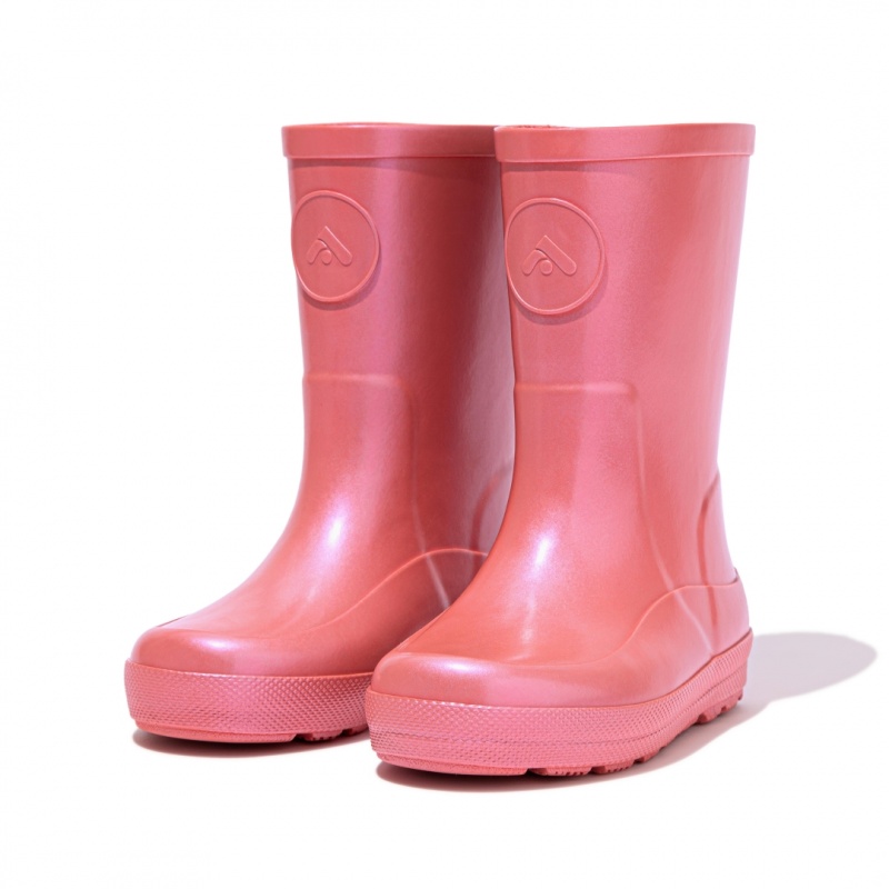 Kids' Fitflop Wonderwelly Welly Rubber Boots Pink | ZA-03UWZYHEA