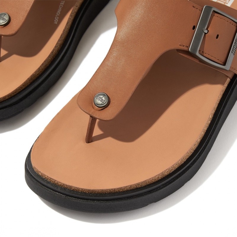 Men's Fitflop Gen-Ff Toe Thongs Brown | ZA-47KTPQARO