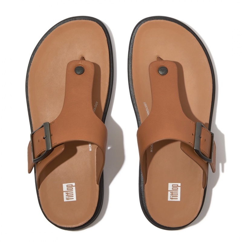 Men's Fitflop Gen-Ff Toe Thongs Brown | ZA-47KTPQARO