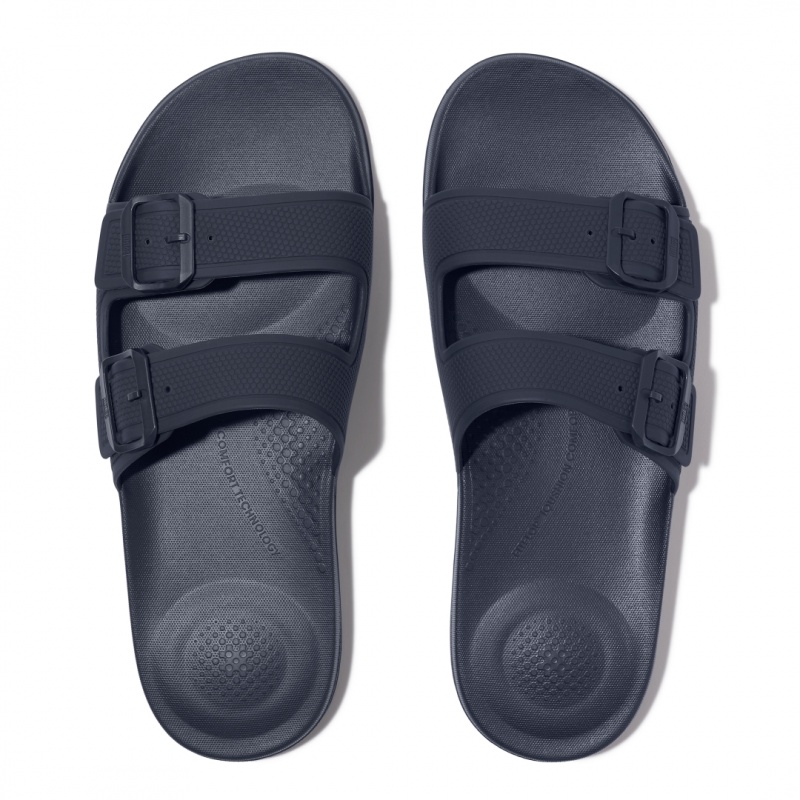 Men's Fitflop Iqushion Rubber Sandals Navy | ZA-50TRIYQNB