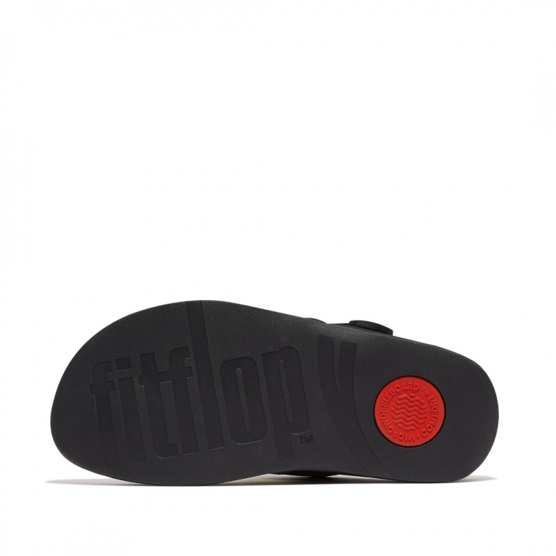 Men's Fitflop Trakk Ii Polyester Faux Toe Thongs Black | ZA-52HDIWMJY