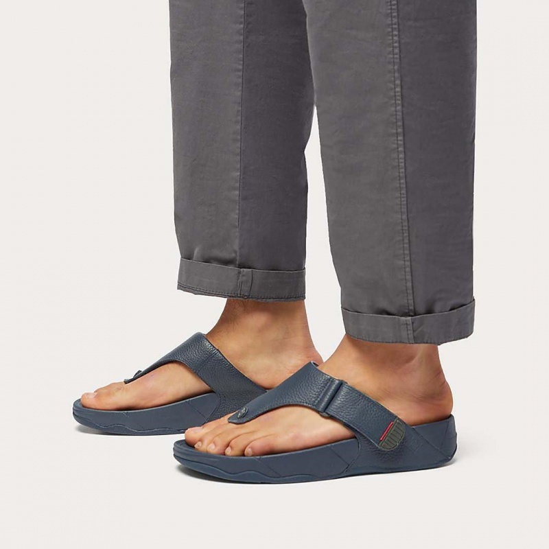 Men's Fitflop Trakk Ii Toe Thongs Navy | ZA-37TWNUQSD