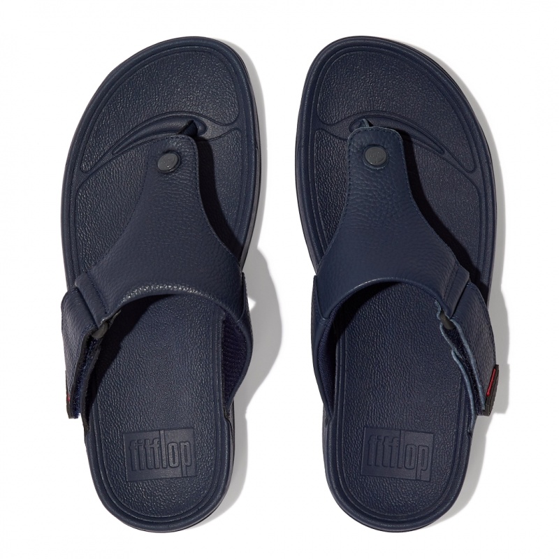 Men's Fitflop Trakk Ii Toe Thongs Navy | ZA-37TWNUQSD