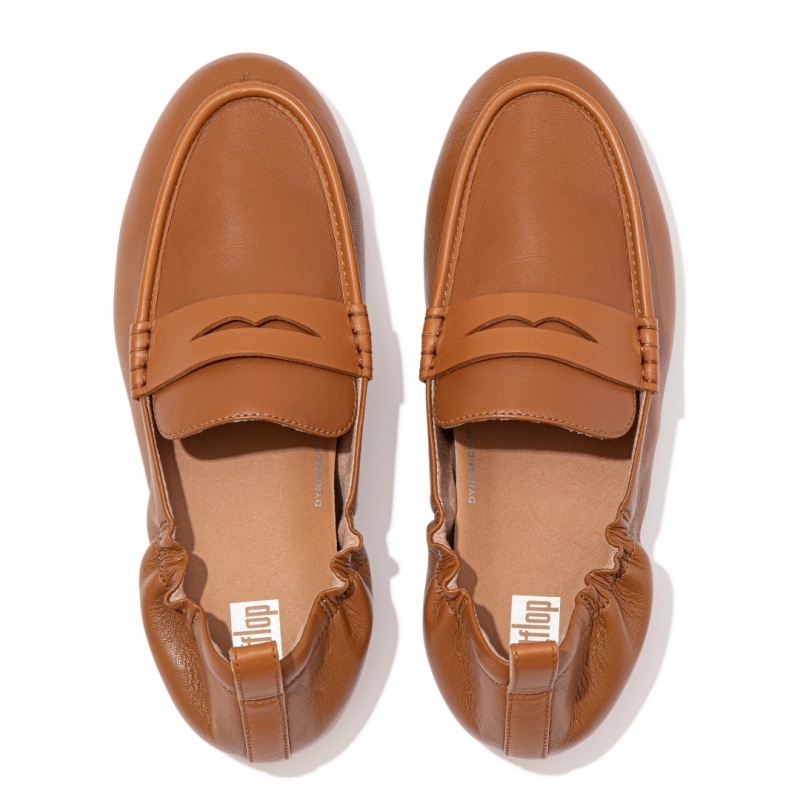 Women's Fitflop Allegro Loafers Light Brown | ZA-14PIRZEJB