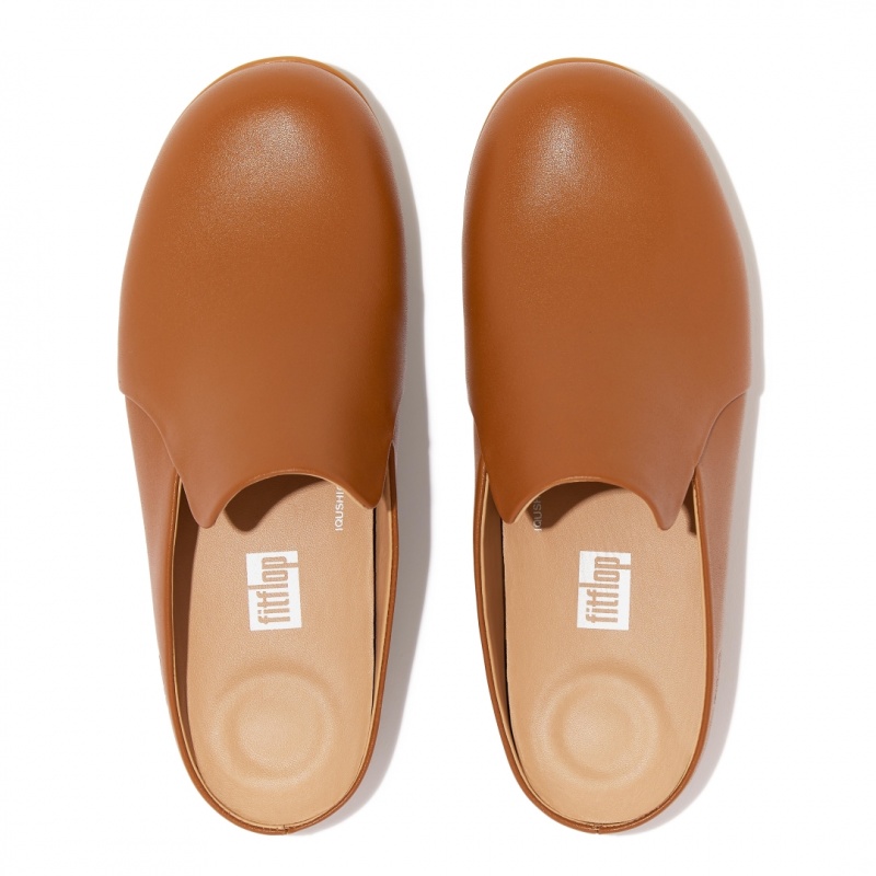 Women's Fitflop Chrissie Ii Haus Slippers Light Brown | ZA-71GCEMJSP